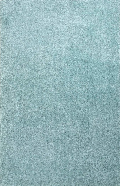 Handmade Plush Pile Polyester Blue/ Shag (2 x 3)