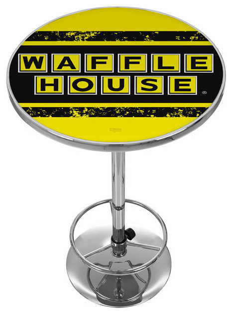 Waffle House Vintage Chrome Pub Table