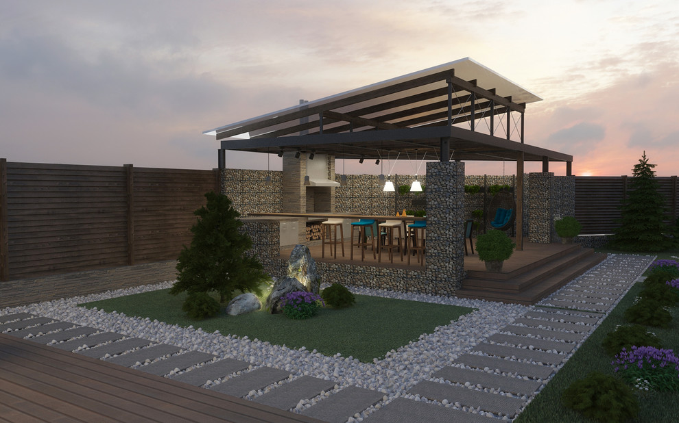 Ландшафтный дизайн участка на берегу залива