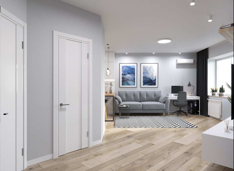 Евродвушка с объединенной кухней-гостиной