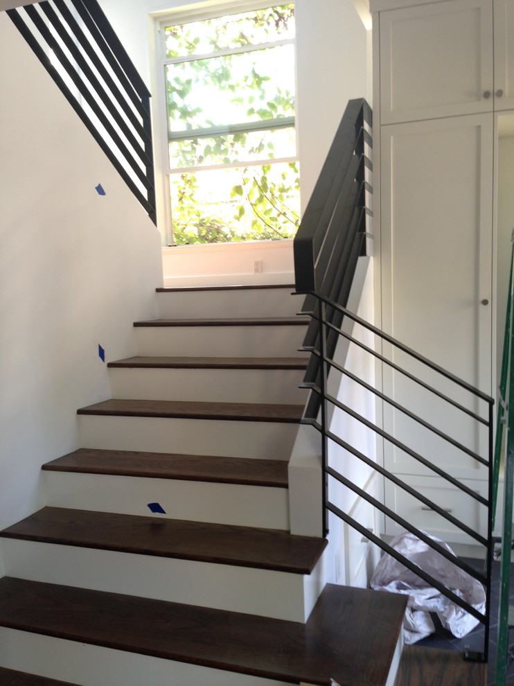 Design ideas for a country staircase in San Diego.