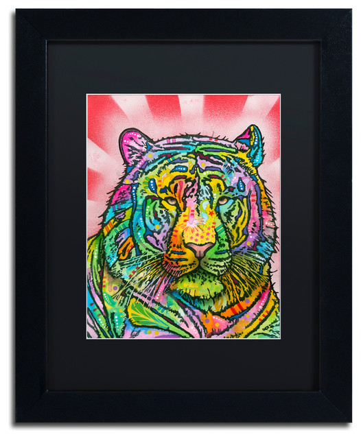 Dean Russo Tiger Ii Framed Art 11x14 Wood Frame White Mat