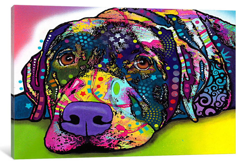 "Savvy Labrador" Wrapped Canvas Art Print, 60x40x1.5