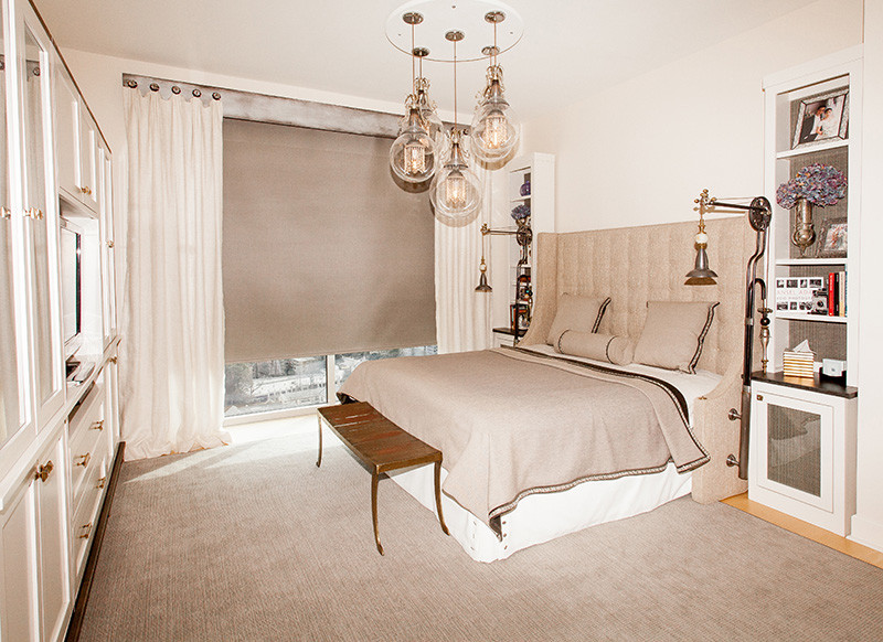 This is an example of an eclectic bedroom in Atlanta.