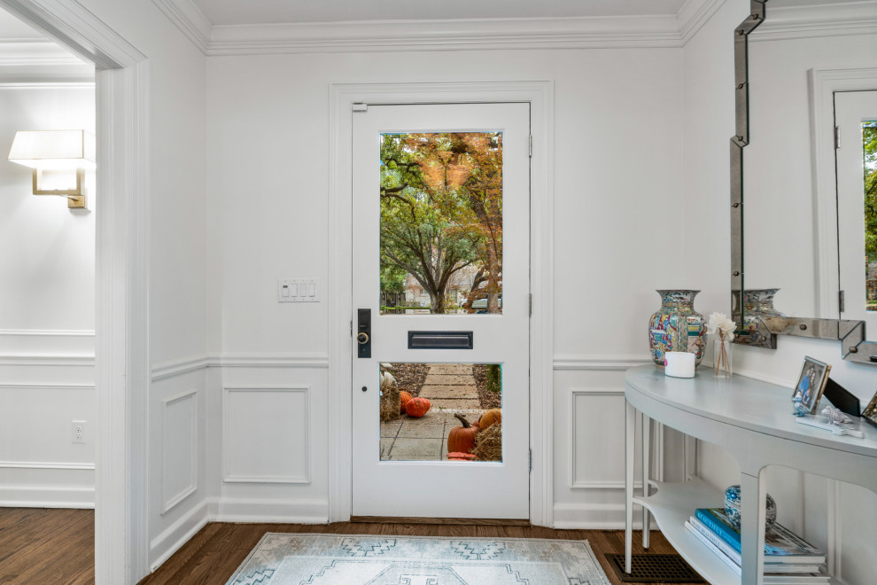 Charming Entryway with Glass-Pane Door and Decorative Accents - Modern ...