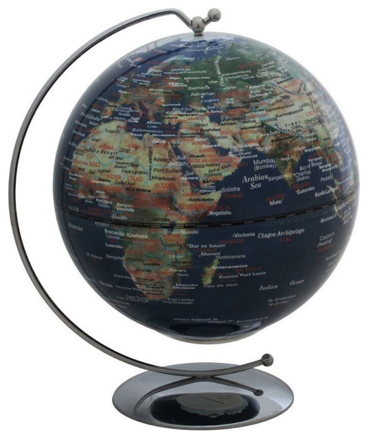 Illuminated World Globe Multi-colored LED Globe with Remote 