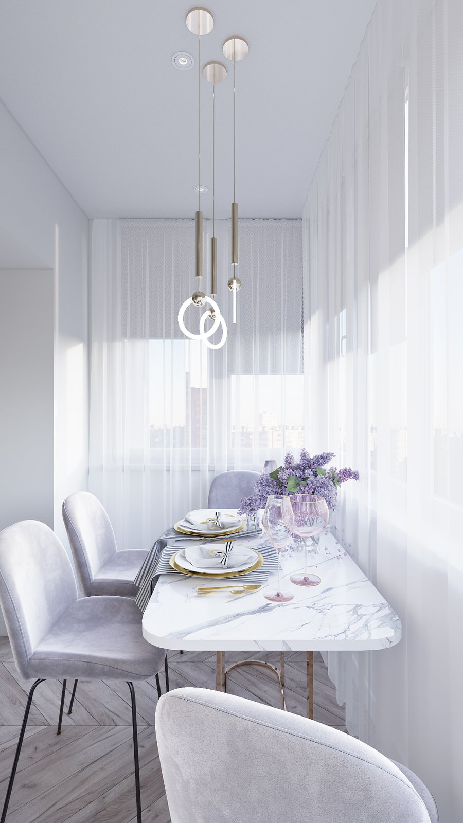 Interior design of a 3-room apartment Zaporozhye