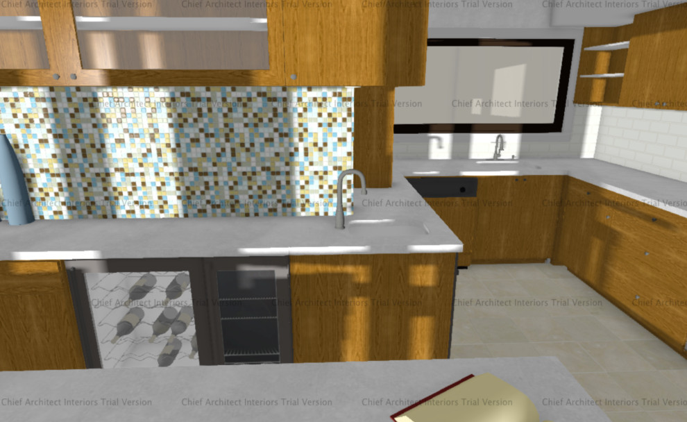 Example of a transitional kitchen design in Miami