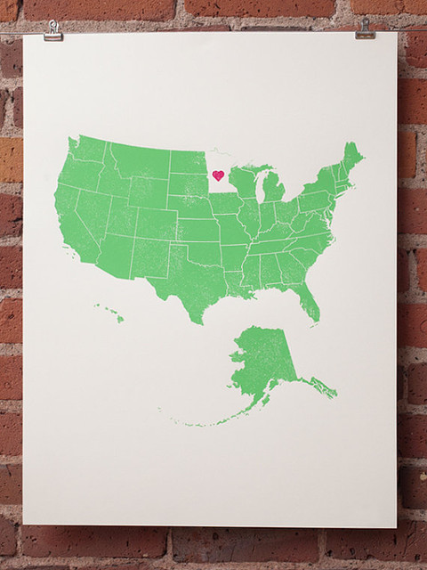 Heart MN Print by Johnny Slocum