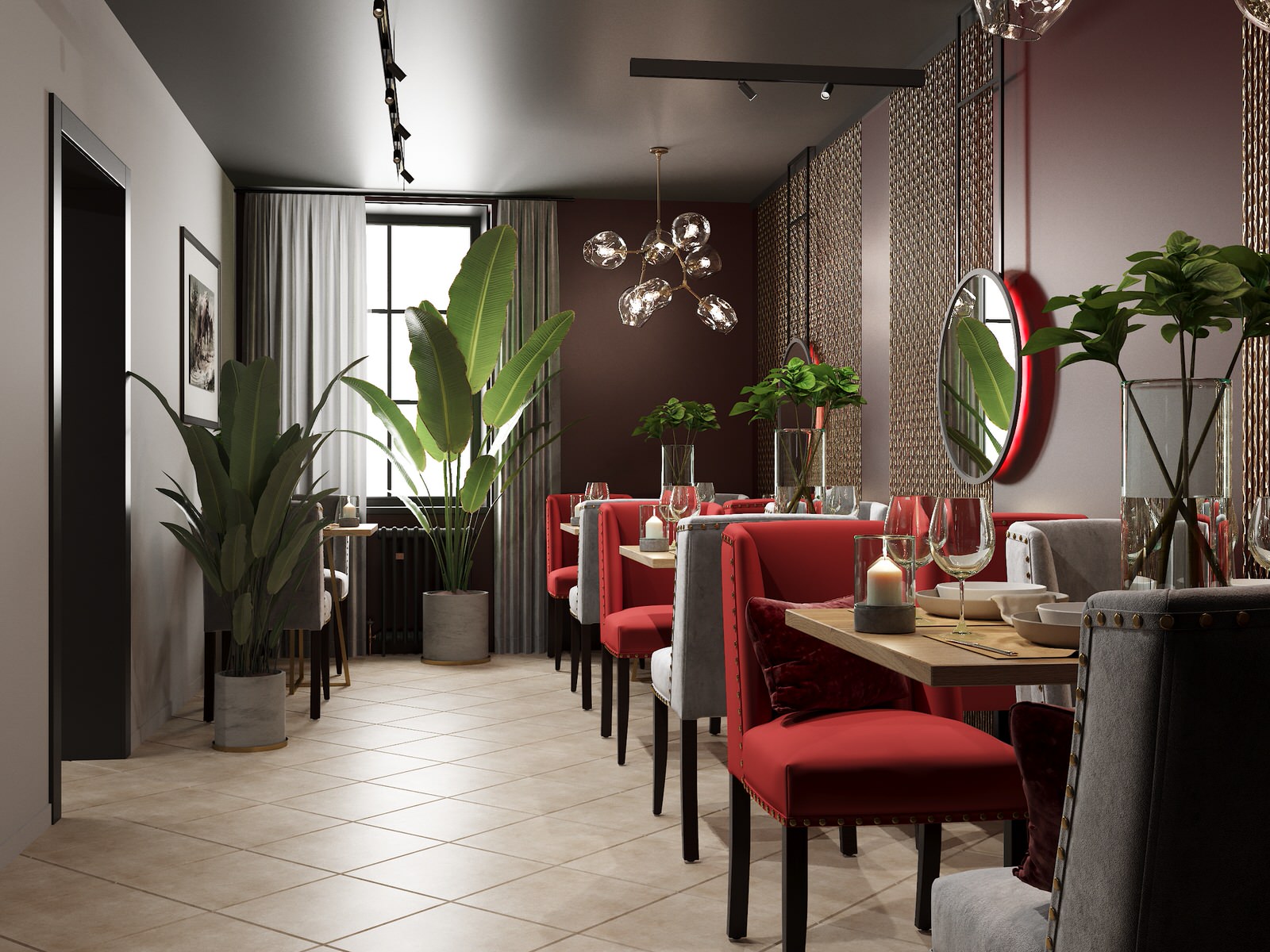 Интерьер ресторана «ИЗУМРУД, РУБИН И САПФИР»