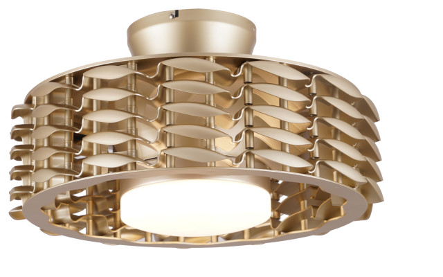 23 in Pendant Light JXILY Bladeless Girls Room Ceiling Fan 6 Speeds Fan Light with LED Light