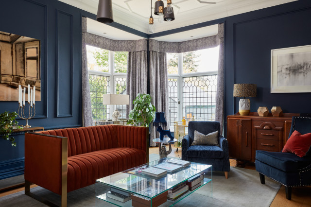 Queen's Drive transitional-living-room