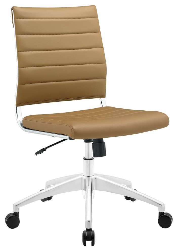 Jive Armless Mid Back Office Chair, Tan