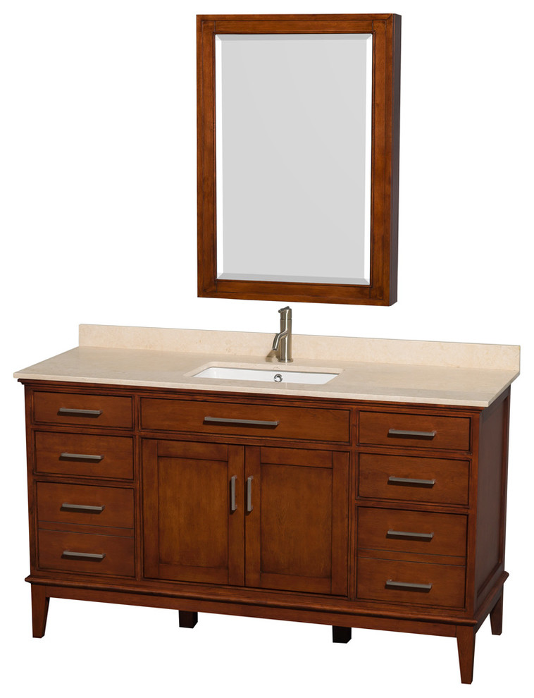 Hatton Vanity, Med 60 inch Single Transitional Bathroom