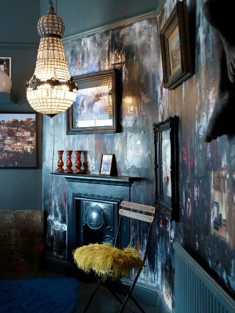 Photo of an eclectic home design in London.