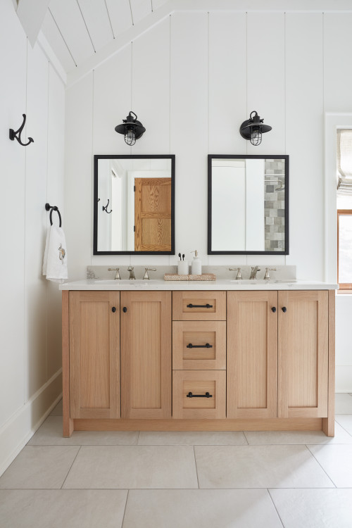 Beach Style Fusion: Bathroom Vanity Sink Ideas with Marble Countertops