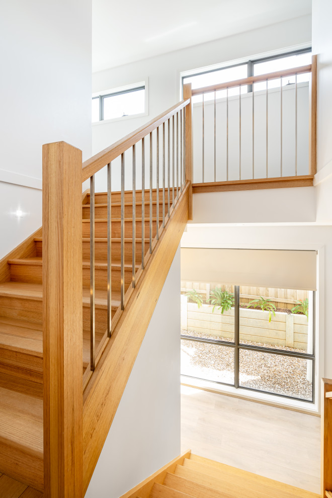 Toorak Custom Home Modern Staircase Melbourne by Pepper