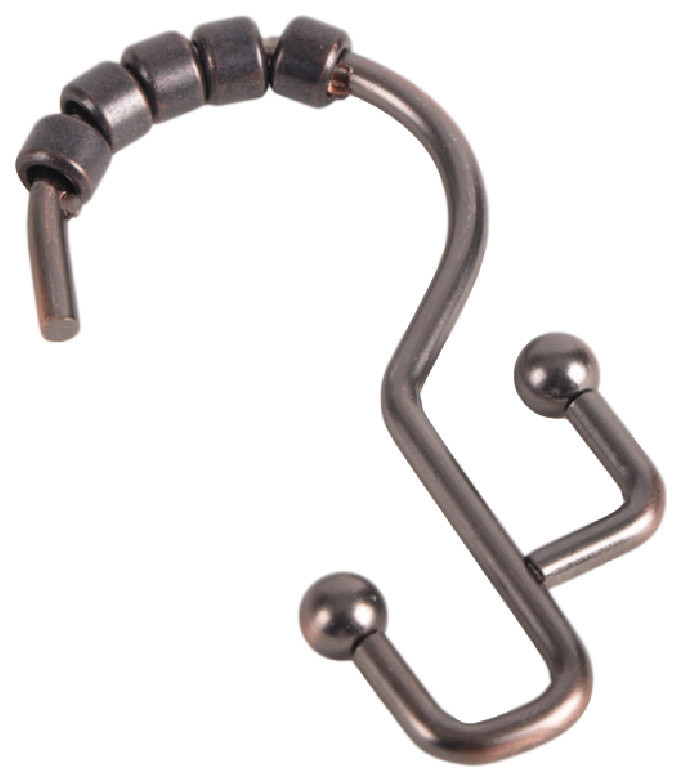 Double Roller Shower Hook Traditional Shower Curtain Rings by Dillon and Daria's Designs