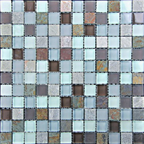 Glass slate mosaics