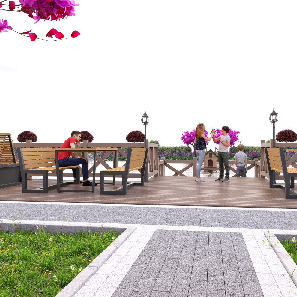 Красивый ландшафт пруда