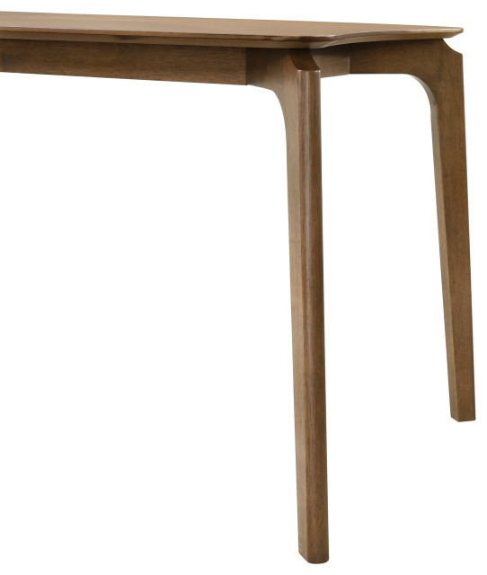 Kalia 5-Piece Wood Dining Set, Walnut Finish With Blue Fabric ...