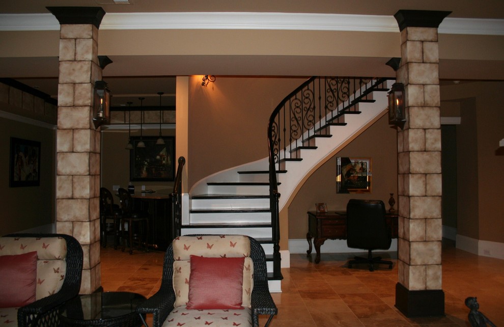 This is an example of a mediterranean basement in Atlanta.
