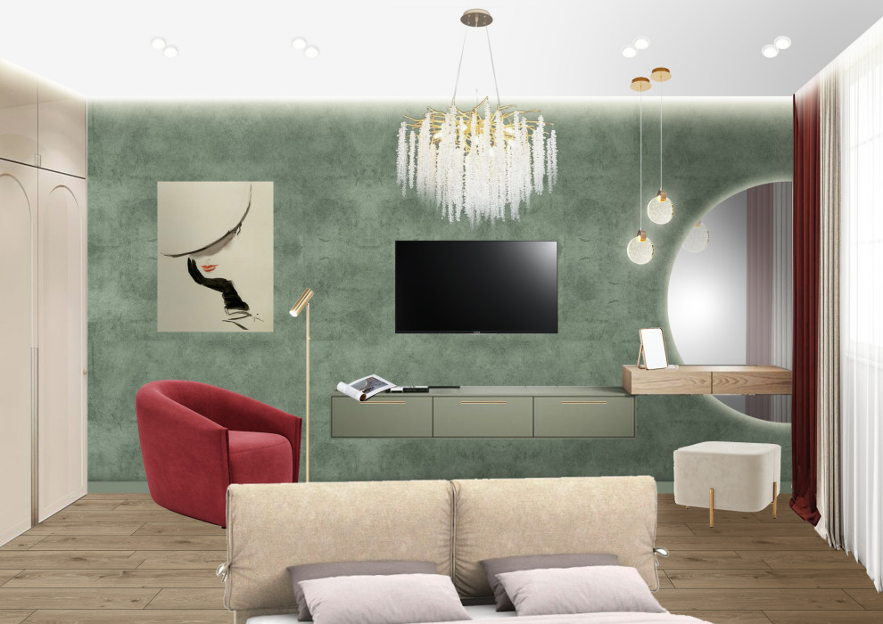 Спальня-гостиная для девушки