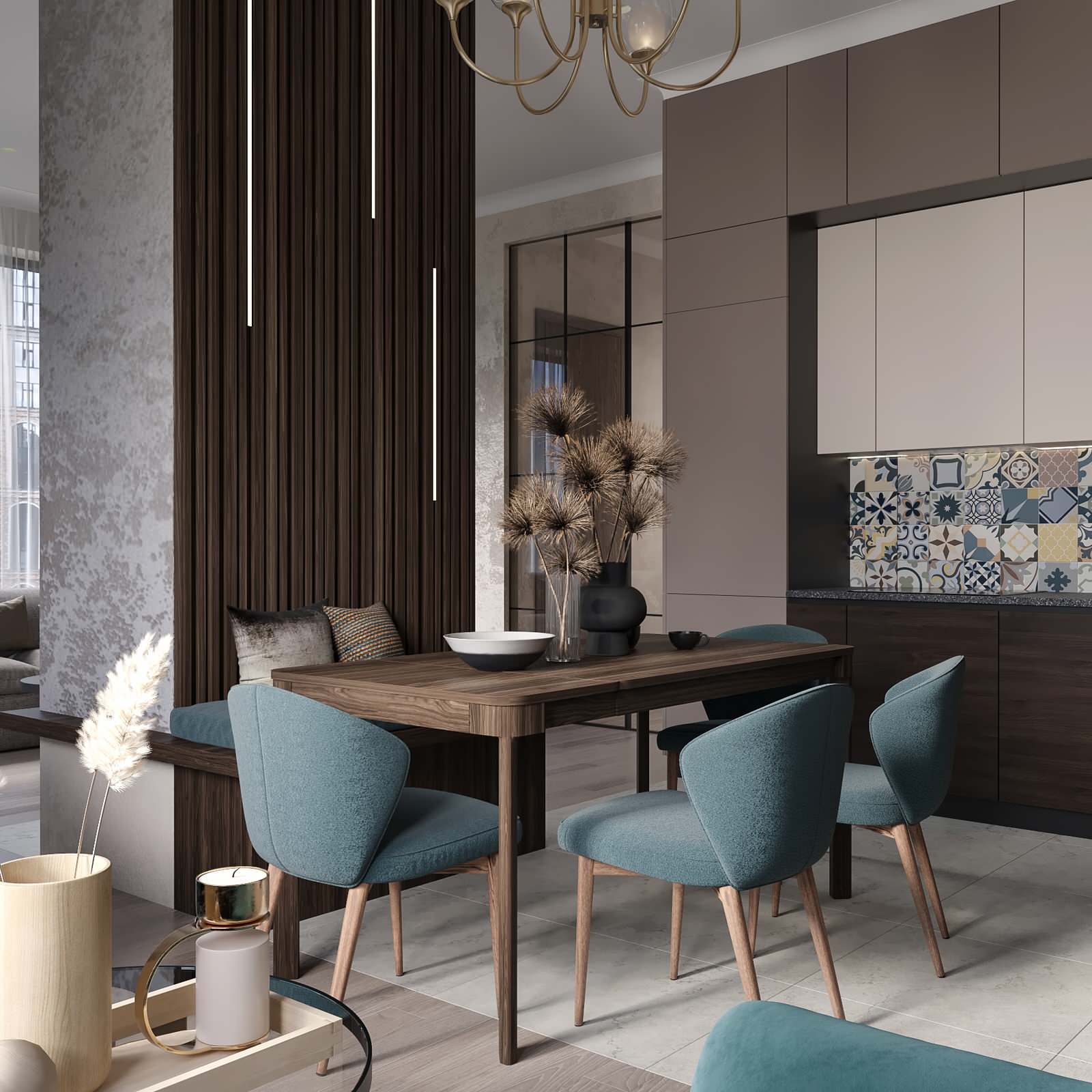 ЖК Серебряный Парк. Кухня-гостиная