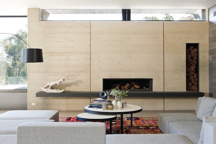 Contemporary living room in Melbourne.