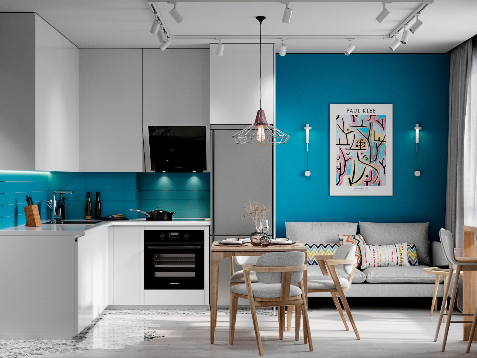 Гостиная в светлых тонах