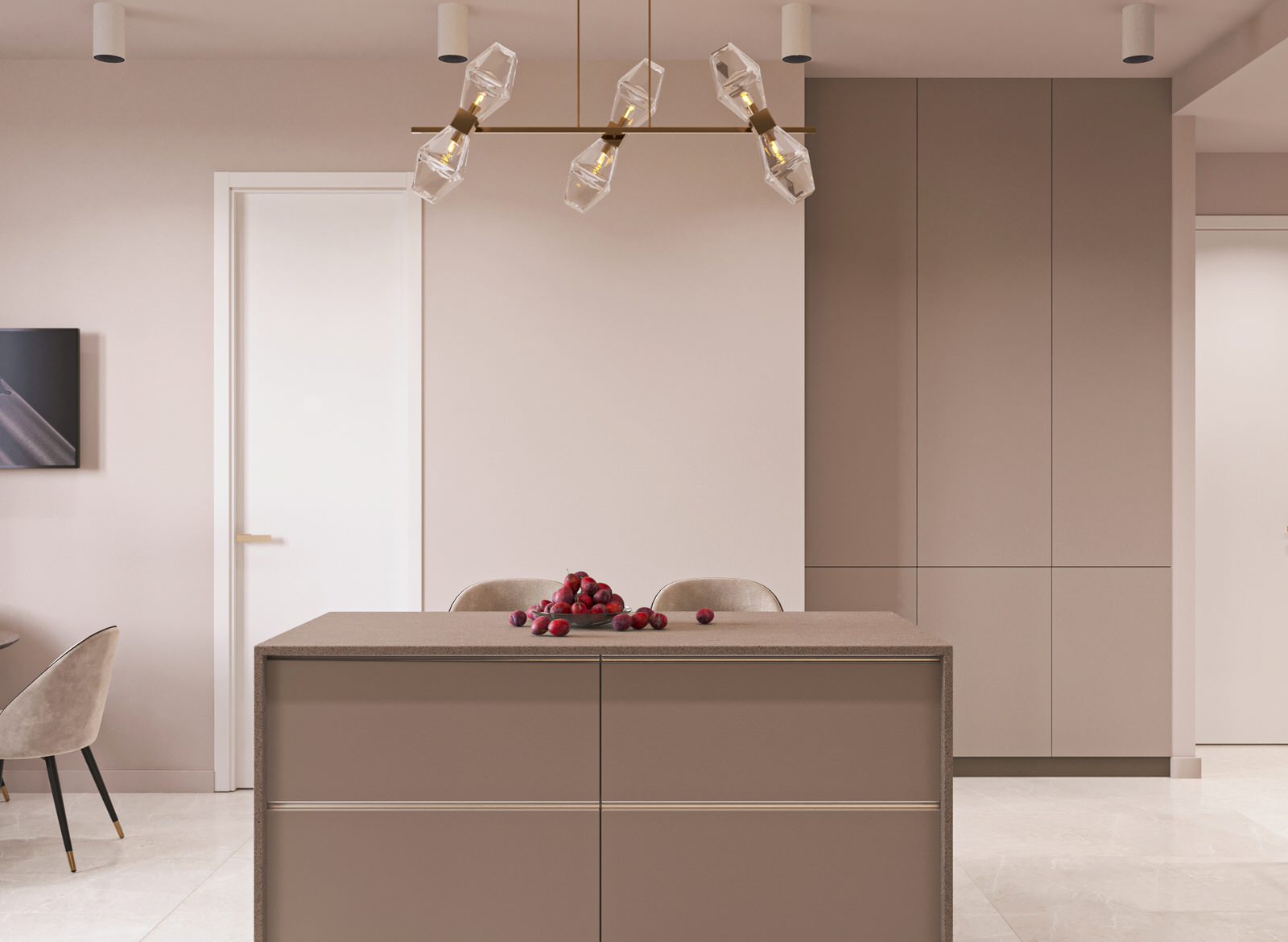 Кухня в проекте квартиры 100 м2