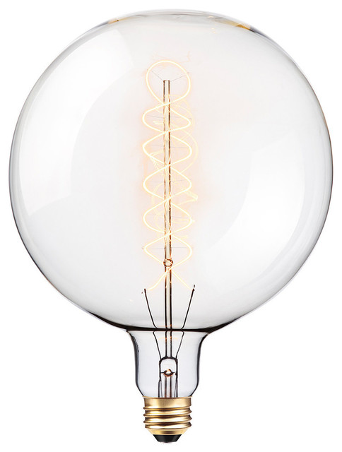 Oversized Round Vintage 100W Clear Glass Dimmable Incandescent Light Bulb -  Traditional - Incandescent Bulbs - by Globe Electric | Houzz