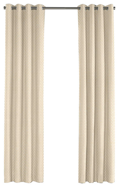 Metallic Gold Dot Grommet Curtain  Contemporary  Curtains  by Loom Decor
