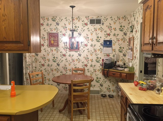 White Kitchen BEFORE transitional