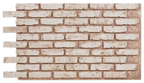 Chicago Brick Faux Brick Wall Panel, Almond, 36"x48" Wall Panel
