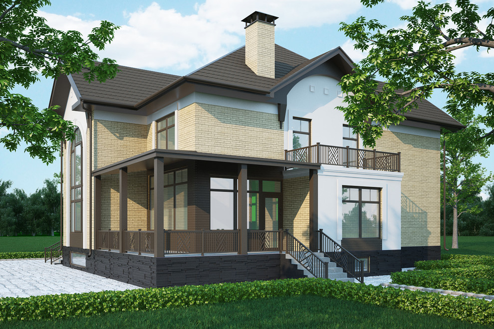 Проект фасада жилого дома в КП Лесной пейзаж. г. Москва