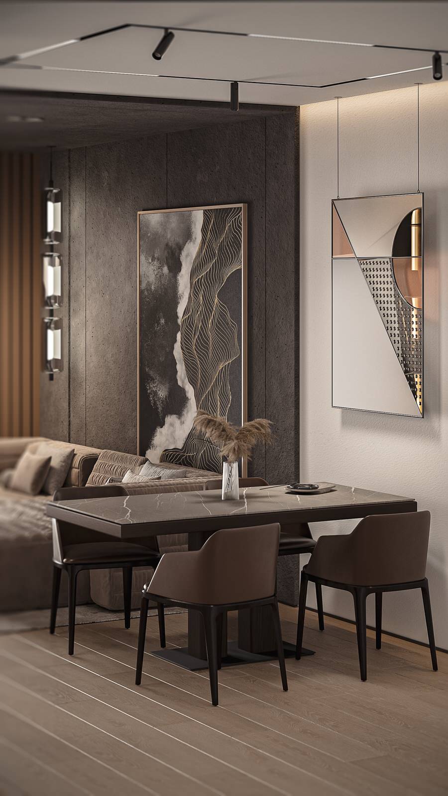 Шикарная кухня-гостиная в ЖК Clever Park