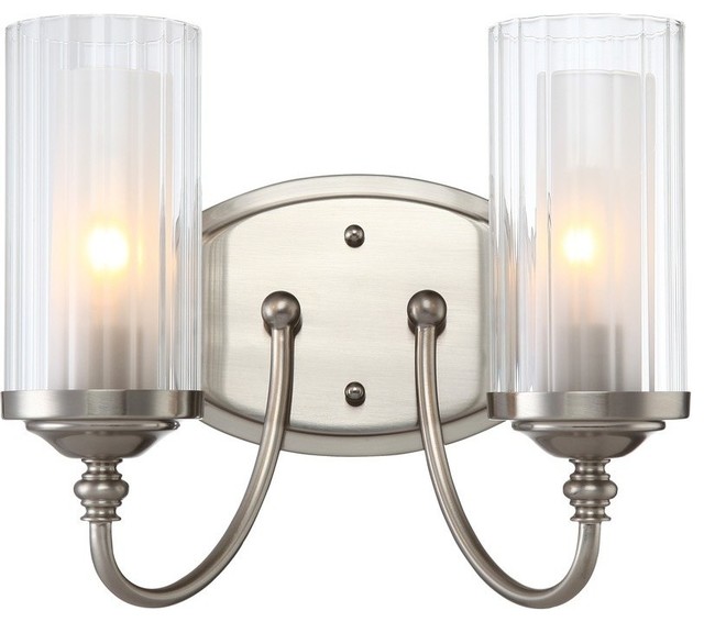 Hardware House Lexington 2 Light Wall Fixture Satin Nickel Hardware House Lexington 2 Light Wall Fixture Satin Nickel