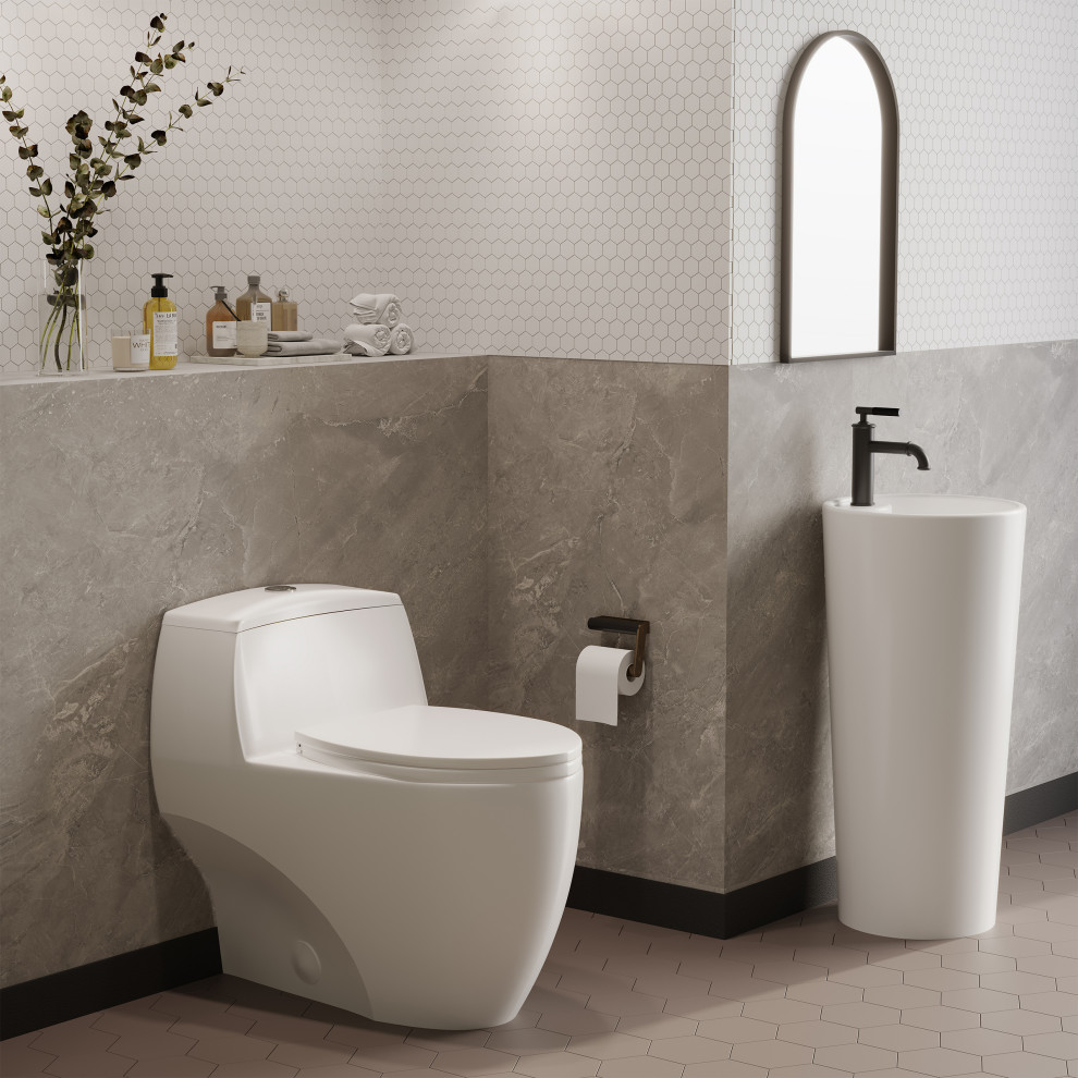 Manoir OnePiece Elongated Toilet DualFlush 1.1/1.6gpf Contemporary