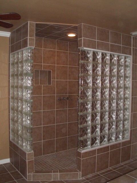 Glass Block Bathroom - Bathroom - Austin - by Lone Star Remodeling And ...