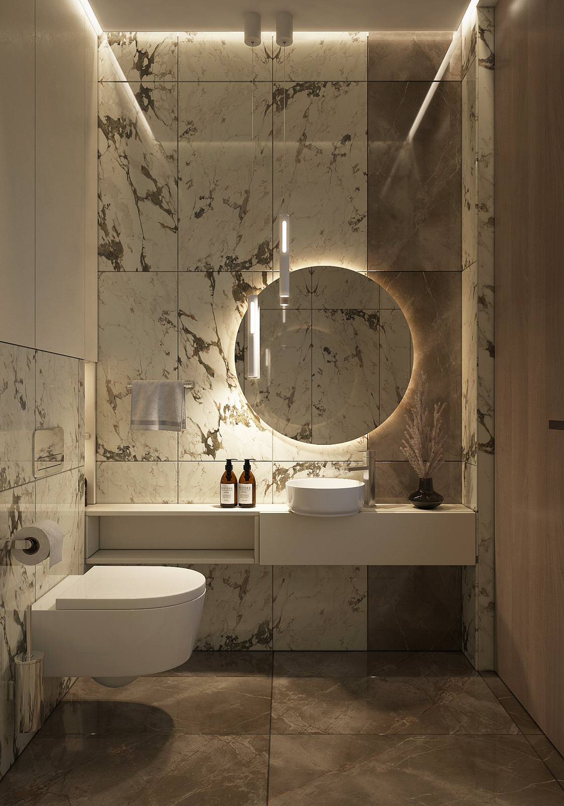 Современный светлый интерьер квартиры