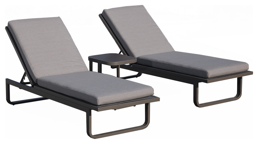 Vienna 3 Piece Outdoor Lounge Set Transitional Outdoor Lounge Sets