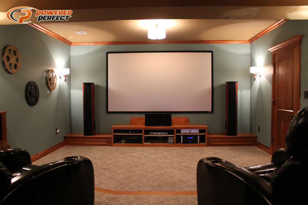 Inspiration for a traditional home theatre in Baltimore.
