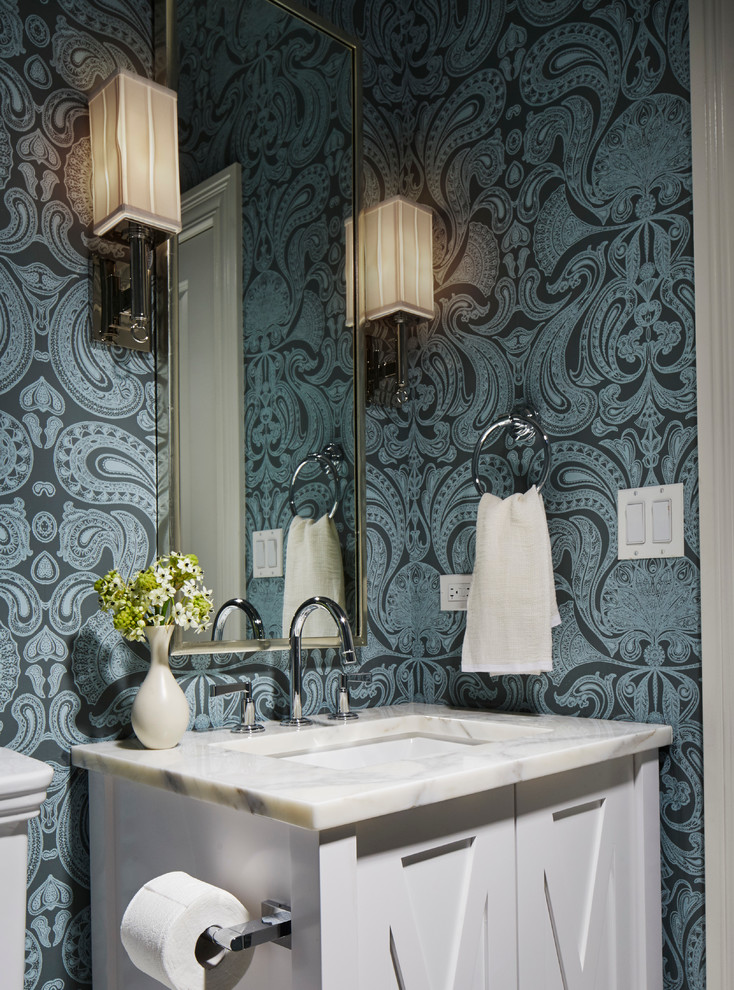 Powder Room - Traditional - Powder Room - Chicago - by Amy ...