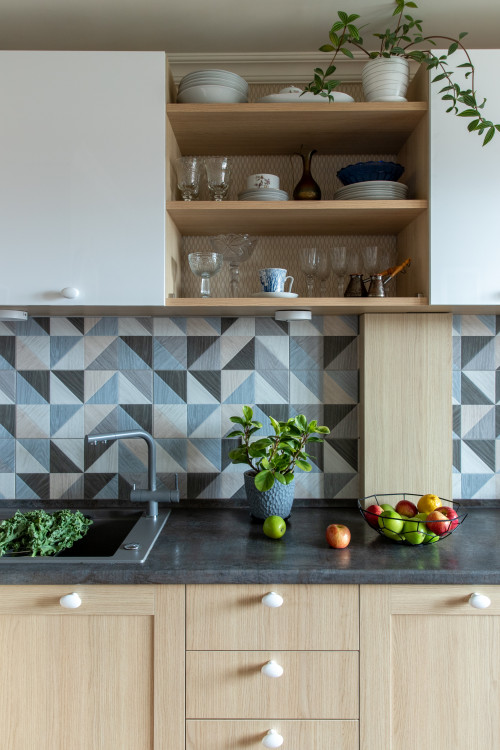 Black and Gray Kitchen Backsplash Sophisticated Color Combination ...