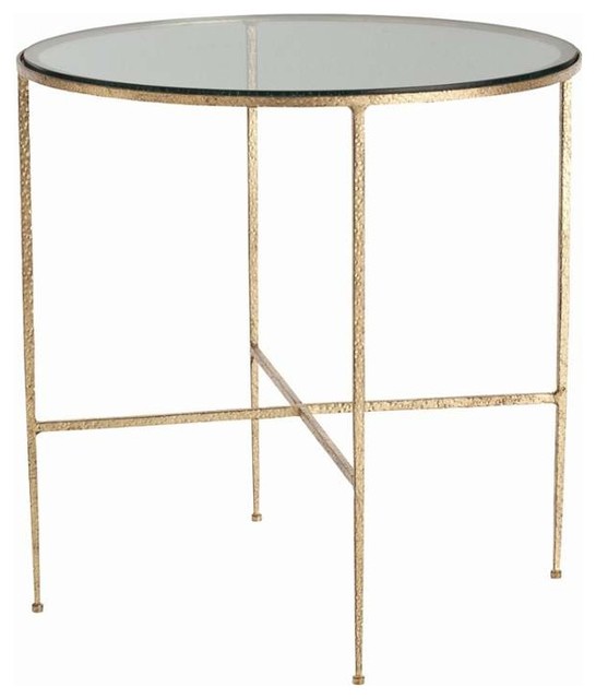 Winchester Hammered Iron/Glass side Table