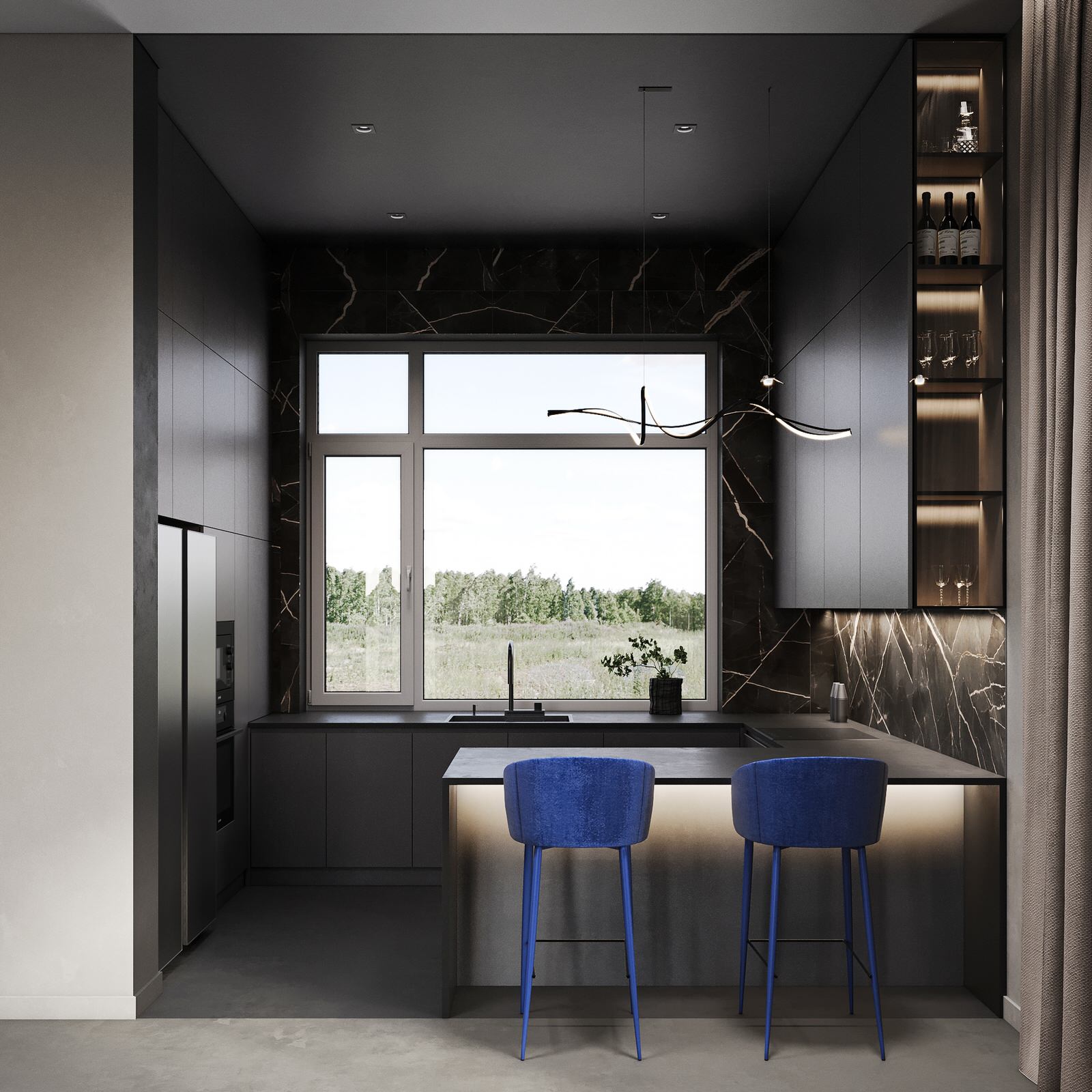 Кухня-гостиная в Идиллии