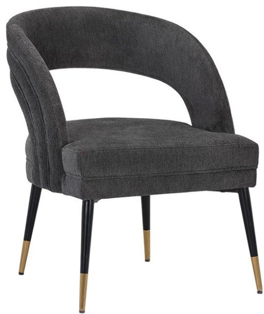 Sunpan Ikon Cassidy Dining Chair Polo Club Kohl Grey Midcentury