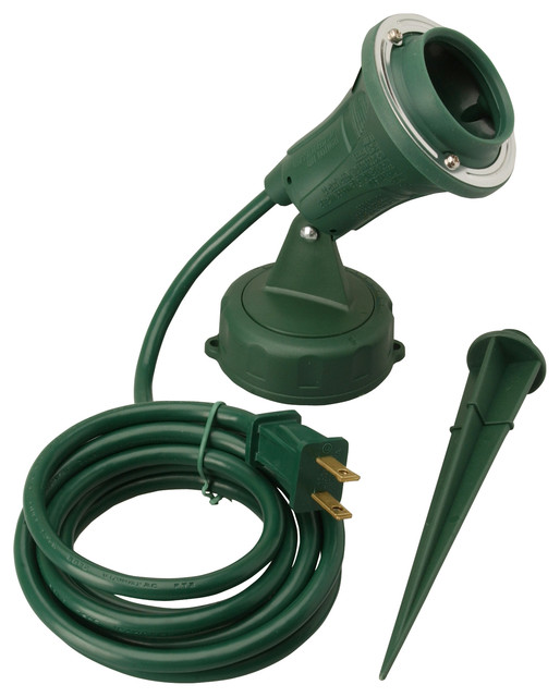 Coleman Cable Green 18 2 Plastic Flood Light With Stake Coleman Cable Green 18 2 Plastic Flood Light With Stake Traditional Outdoor And Spot Lights By Jensen Byrd Co Inc