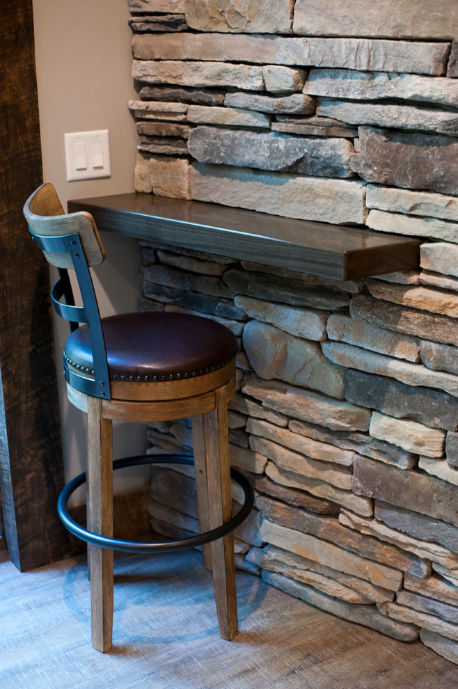 Basement - rustic basement idea in Cincinnati